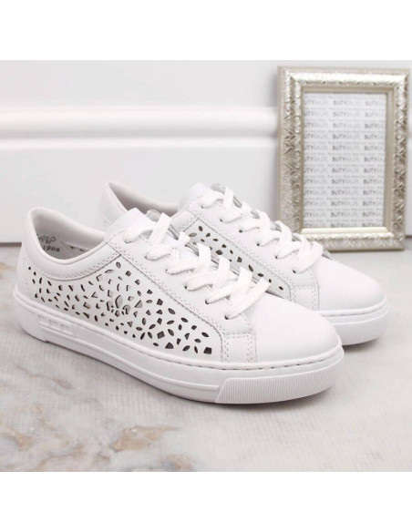 Skórzane komfortowe buty rieker w rkr641