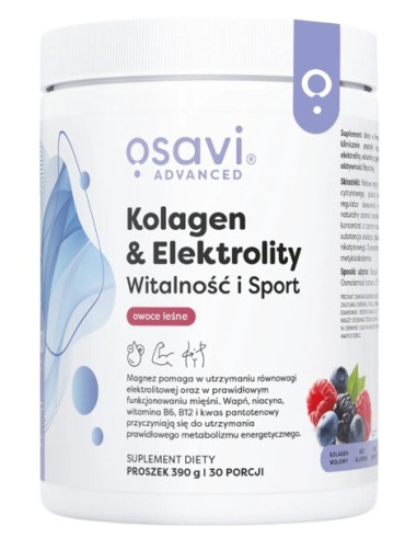Kolagen I Elektrolity Witalność I Sport, Owoce Leśne (390 G)