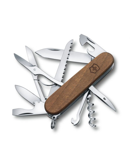 Victorinox huntsman wood nóż wielofunkcyjny stal nierdzewna