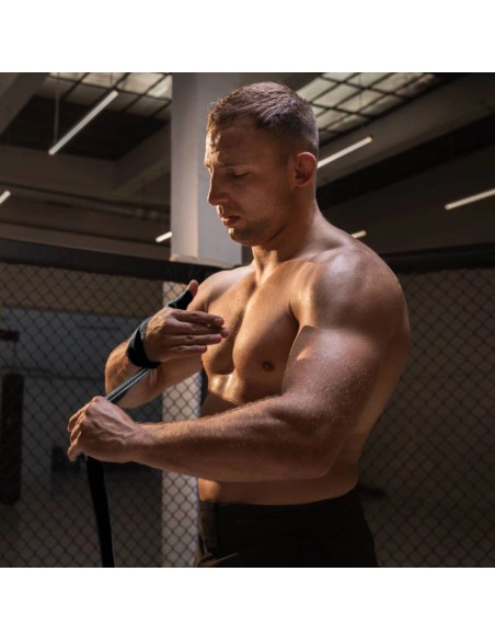 Owijki bokserskie, bawełniane - 4 metry | czarne