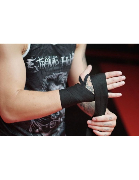 Owijki bokserskie, bawełniane - 4 metry | czarne