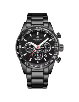 Zegarek męski giewont chronograph sapphire czarny gw9140-b2