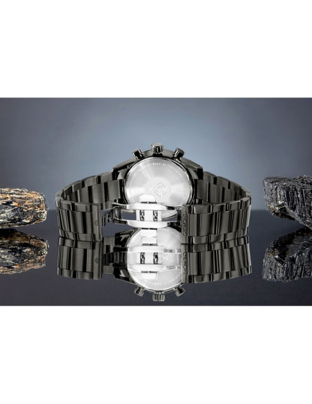 Zegarek męski giewont chronograph sapphire czarny gw9140-b2