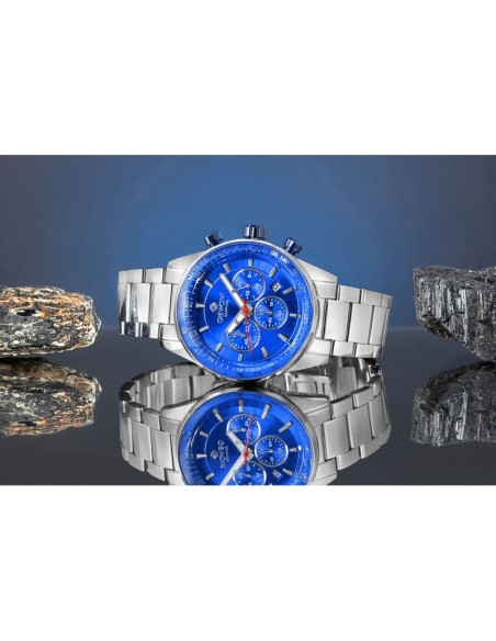 Zegarek męski giewont chronograph sapphire srebrno niebieski gw9140-b3