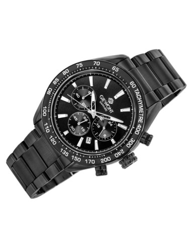 Zegarek męski giewont chronograph sapphire czarny gw9580-b2