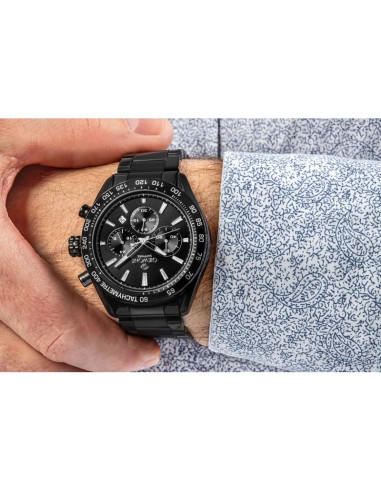 Zegarek męski giewont chronograph sapphire czarny gw9580-b2