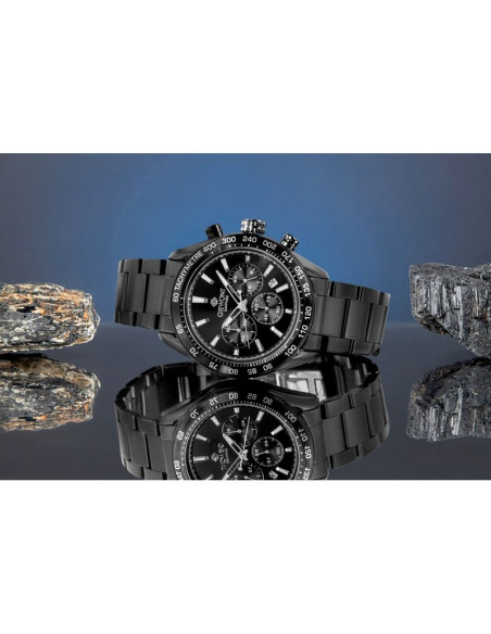 Zegarek męski giewont chronograph sapphire czarny gw9580-b2