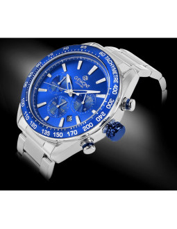 Zegarek męski giewont chronograph sapphire srebrno niebieski gw9580-b3 2