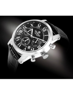 Zegarek męski giewont chronograph sapphire srebrno czarny gw6260-a2 2