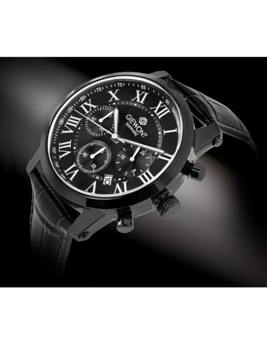 Zegarek męski giewont chronograph sapphire czarny gw6260-a3