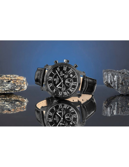 Zegarek męski giewont chronograph sapphire czarny gw6260-a3
