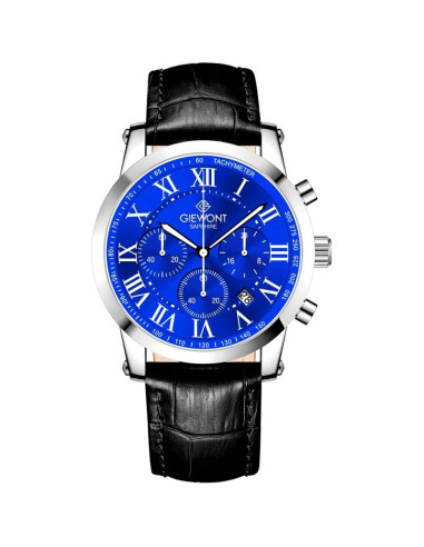 Zegarek męski giewont chronograph sapphire srebrno niebieski gw6260-a4