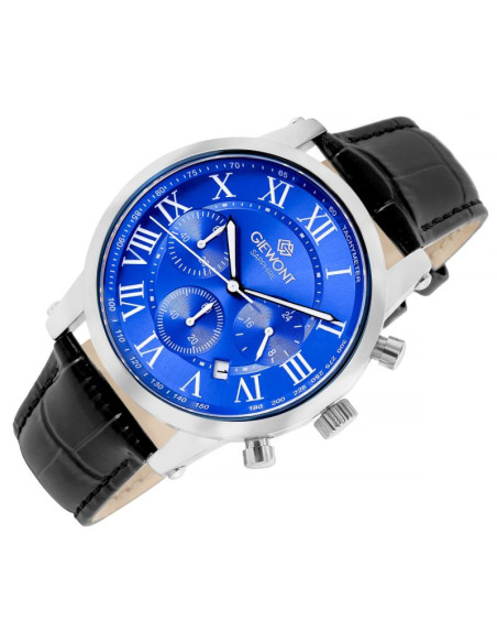 Zegarek męski giewont chronograph sapphire srebrno niebieski gw6260-a4
