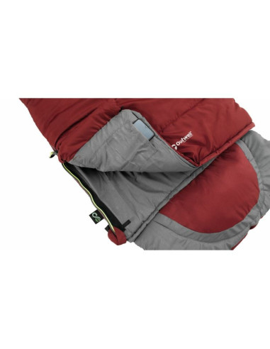 Śpiwór dla dziecka outwell contour junior (140 cm) - red/grey