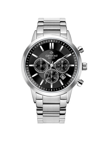 Zegarek męski giewont chronograph sapphire srebrno czarny gw8510-b1
