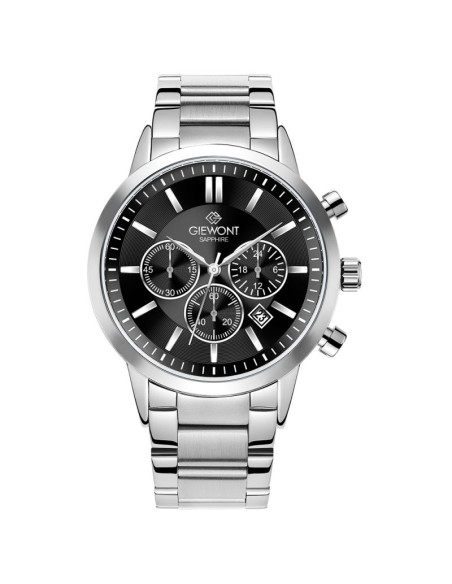 Zegarek męski giewont chronograph sapphire srebrno czarny gw8510-b1