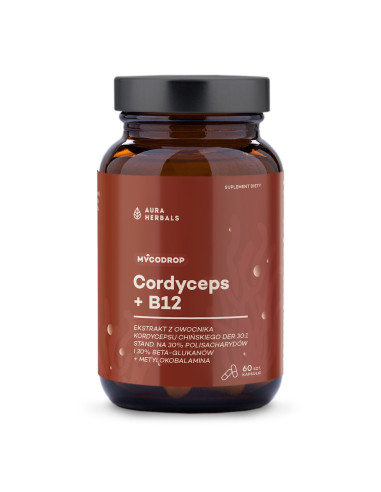 Mycodrop, Cordyceps 30:1 + B12, 30% Beta-Glukan (60 Kaps.)