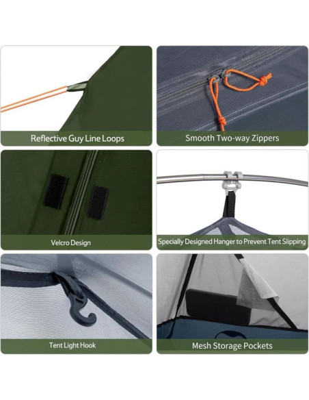 Namiot turystyczny naturehike nh18a095-d - forest green