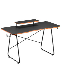 Biurko gamingowe z półką na monitor nanors, 50kg max, wysokość 850mm, czarne, rs170 2