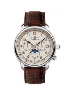 Zegarek męski zeppelin lz121 mediterranee moonphase 9636-5 + box