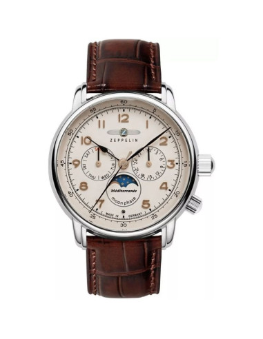 Zegarek męski zeppelin lz121 mediterranee moonphase 9636-5 + box