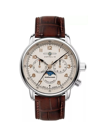 Zegarek męski zeppelin lz121 mediterranee moonphase 9636-5 + box