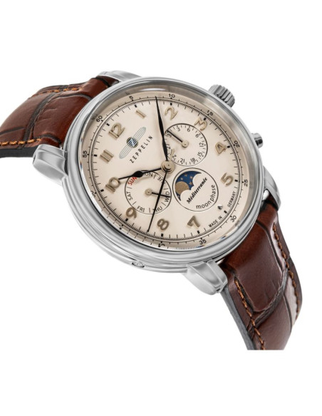Zegarek męski zeppelin lz121 mediterranee moonphase 9636-5 + box