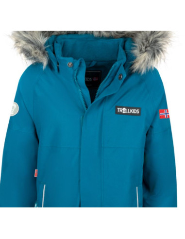 Kombinezon śnieżny dla dziewczynki/chłopca trollkids kids kirkenes snowsuit wodoodporny niebieski (387-174)