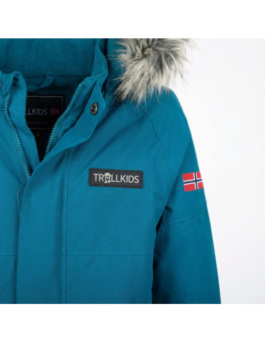 Kombinezon śnieżny dla dziewczynki/chłopca trollkids kids kirkenes snowsuit wodoodporny niebieski (387-174)