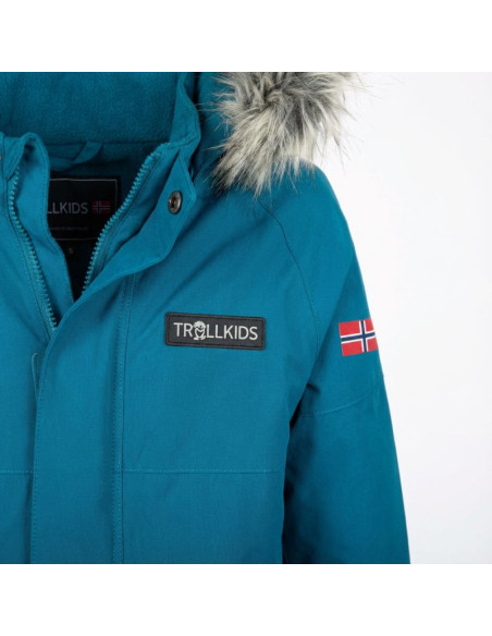 Kombinezon śnieżny dla dziewczynki/chłopca trollkids kids kirkenes snowsuit wodoodporny niebieski (387-174)