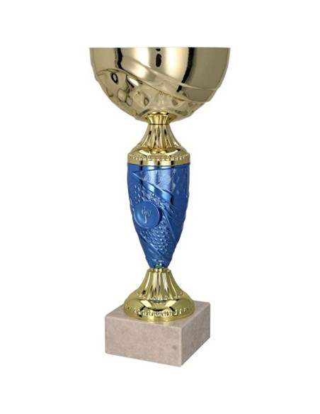 Puchar metalowy złoto-niebieski t-m 9058g
