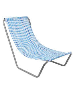 Leżak ogrodowo - plażowy składany i torba blue lines 2