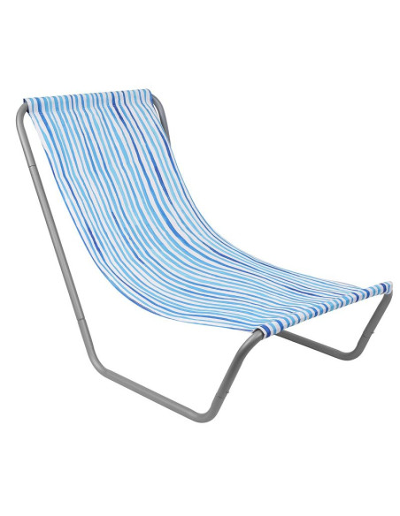 Leżak ogrodowo - plażowy składany i torba blue lines