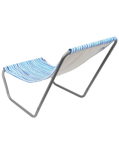 Leżak ogrodowo - plażowy składany i torba blue lines