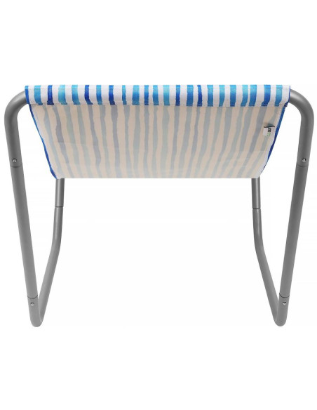 Leżak ogrodowo - plażowy składany i torba blue lines
