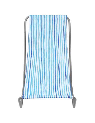 Leżak ogrodowo - plażowy składany i torba blue lines