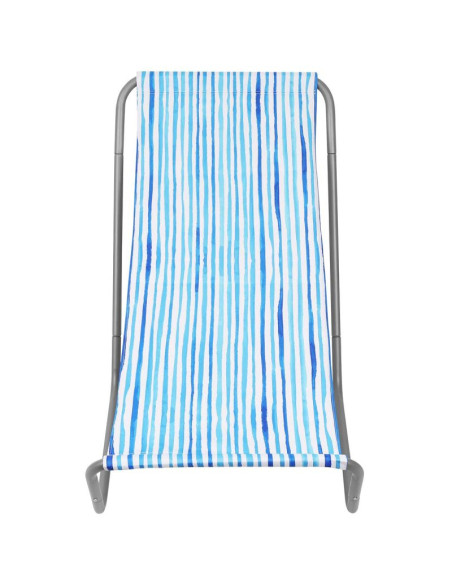 Leżak ogrodowo - plażowy składany i torba blue lines