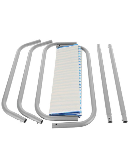 Leżak ogrodowo - plażowy składany i torba blue lines