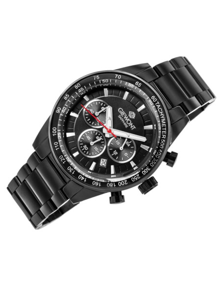 Zegarek męski giewont chronograph sapphire czarny gw9140-b2