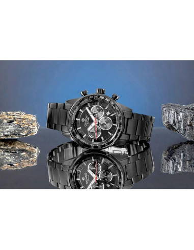 Zegarek męski giewont chronograph sapphire czarny gw9140-b2