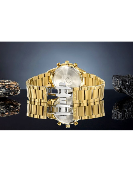 Zegarek męski giewont chronograph sapphire złoto czarny gw8510-b5