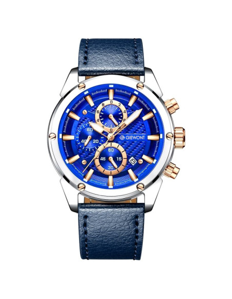 Zegarek męski giewont chronograph sapphire srebrno niebieski gw8810-a2