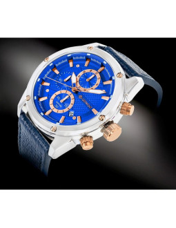 Zegarek męski giewont chronograph sapphire srebrno niebieski gw8810-a2 2