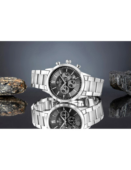 Zegarek męski giewont chronograph sapphire srebrno czarny gw8510-b1