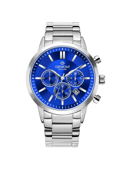 Zegarek męski giewont chronograph sapphire srebrno niebieski gw8510-b3
