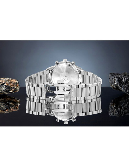 Zegarek męski giewont chronograph sapphire srebrno niebieski gw8510-b3