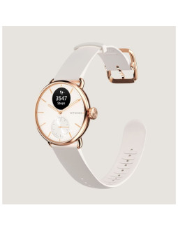 Zegarek hybrydowy withings scanwatch 2 - stal nierdzewna - hybrydowy inteligentny zegarek z paskiem - fluoroelastomer - rozmiar  2