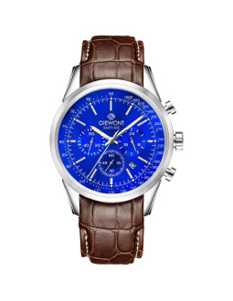 Zegarek męski giewont chronograph sapphire srebrno niebieski gw7650-a5