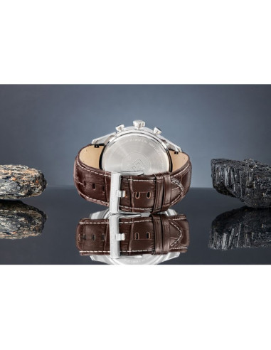 Zegarek męski giewont chronograph sapphire srebrno niebieski gw7650-a5