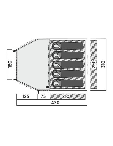 Namiot 5-osobowy easy camp kinn 5